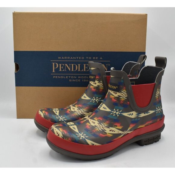 Pendleton Womens Size 7 Tucson Grey Multicolored Chelsea Waterproof Rain Boots - Picture 1 of 13